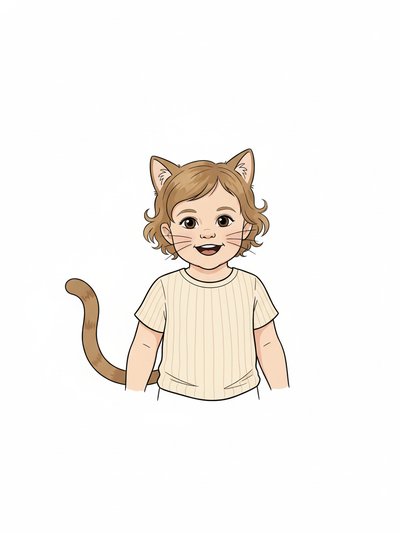 Julia's Playful Kitty Adventure - Minimalist