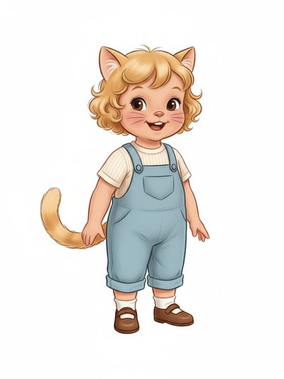 Julia's Playful Kitty Adventure - Vintage Storybook