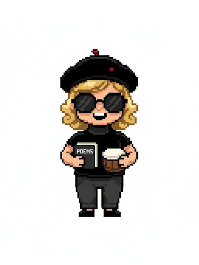 Julia's Beatnik Adventure 📚 - Pixel Art