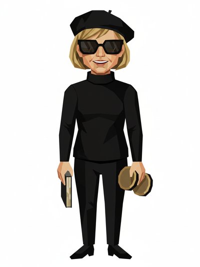 Julia's Beatnik Adventure 📚 - Cubist Painting