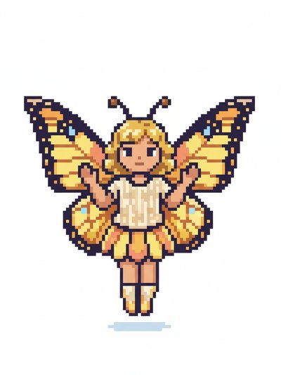 Julia's Butterfly Adventures 🦋 - Pixel Art