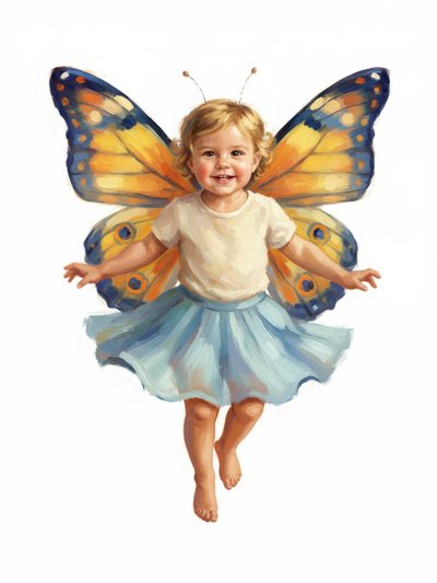 Julia's Butterfly Adventures 🦋 - Impressionist Painting