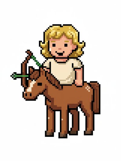 Julia's Magical Centaur Adventure - Pixel Art