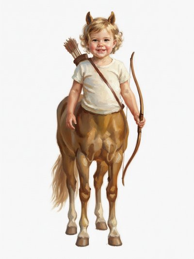 Julia's Magical Centaur Adventure - Impressionist Painting