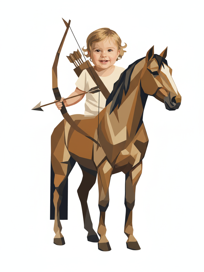 Centaur Julia - Cubist Painting