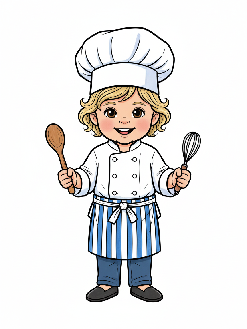 Julia the Culinary Whiz - Classic Coloring Book