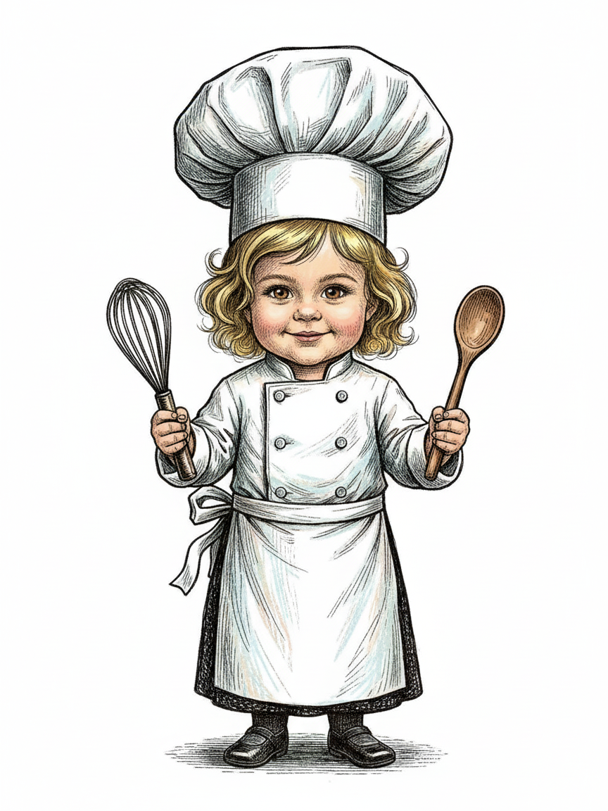 Julia the Culinary Whiz - Victorian Illustration