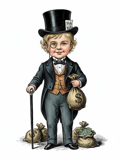 Our Little Millionaire Julia - Victorian Illustration