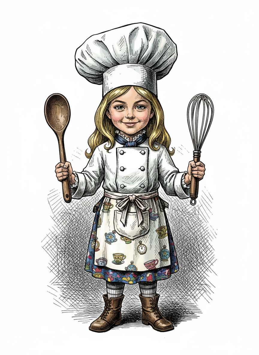 Chef Mary - Victorian Illustration