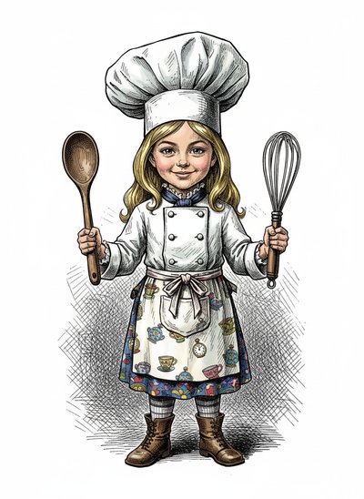 Mary's Culinary Creations 🍳 - Victorian Illustration