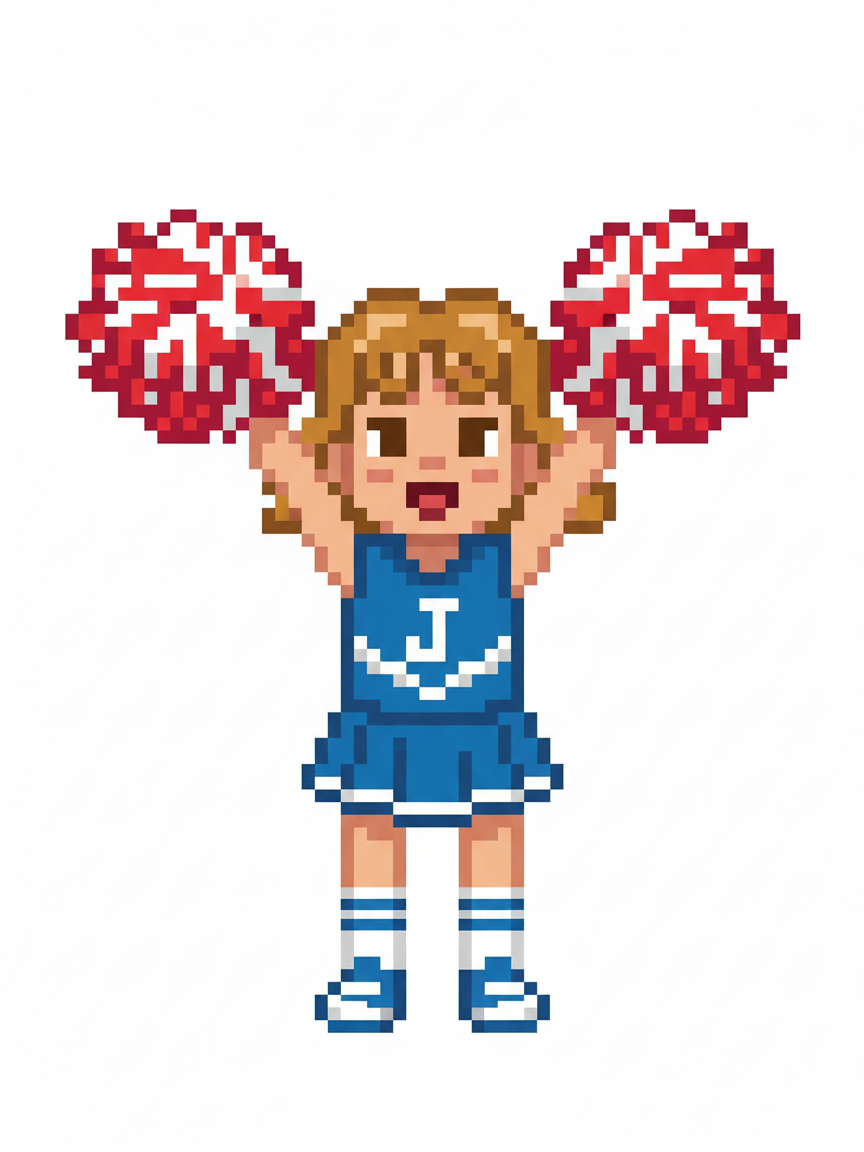 Julia the Cheer Champ - Pixel Art