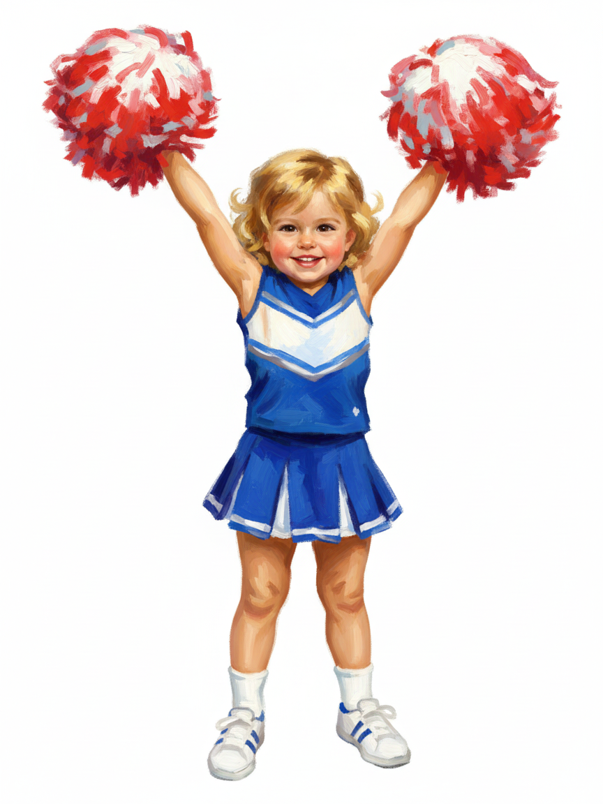 Julia the Cheer Champ - Impressionist Painting