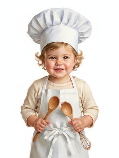 Our Little Chef Julia 🍳 - Impressionist Painting