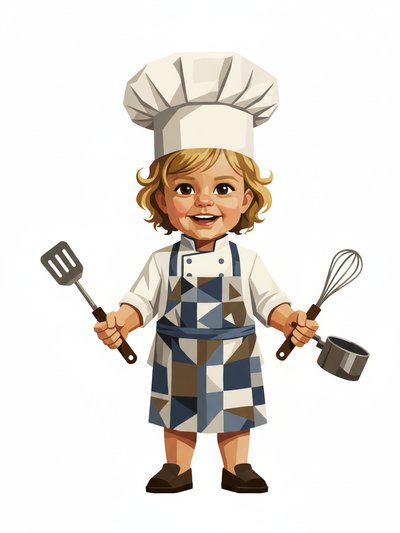 Our Little Chef Julia 🍳 - Cubist Painting