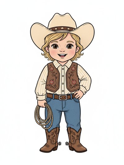 Julia's Wild West Adventure 🤠 - Classic Coloring Book