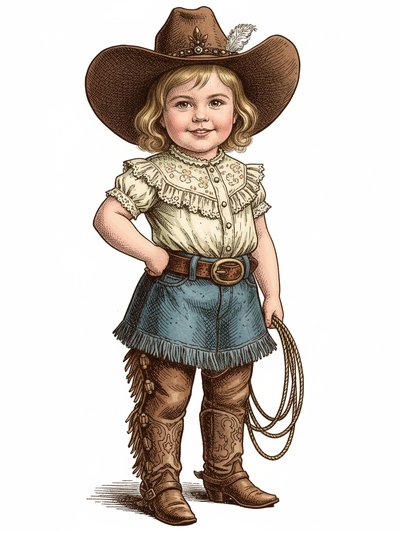Julia's Wild West Adventure 🤠 - Victorian Illustration