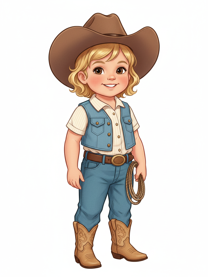 Cowgirl Julia - Vintage Storybook
