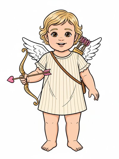 Our Little Cupid Julia 🎯 - Classic Coloring Book