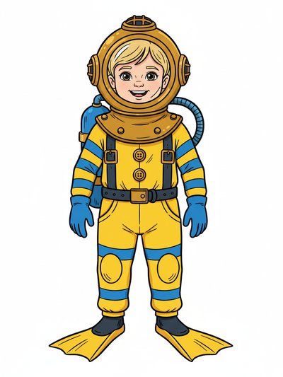 Julia's Underwater Adventure 🌊 - Classic Coloring Book