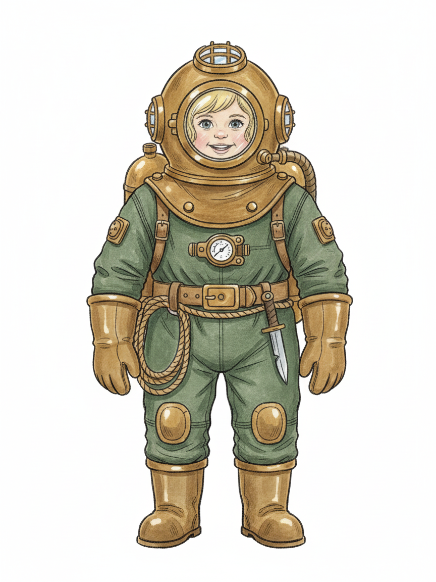 Julia the Diver - Gentle Pencil