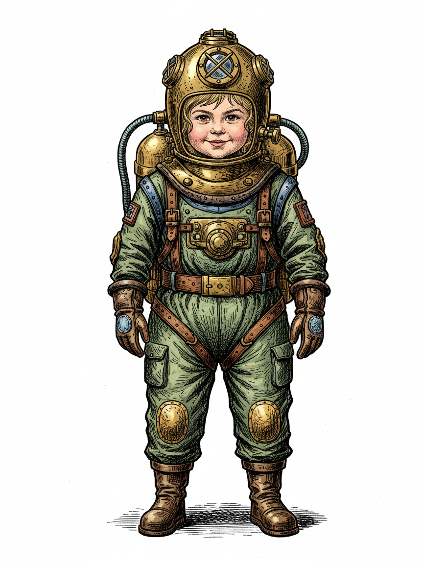 Julia the Diver - Victorian Illustration