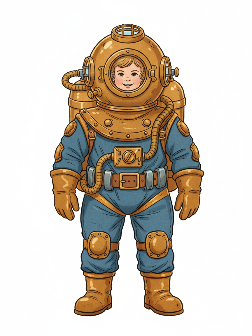 Julia the Diver - Vintage Storybook