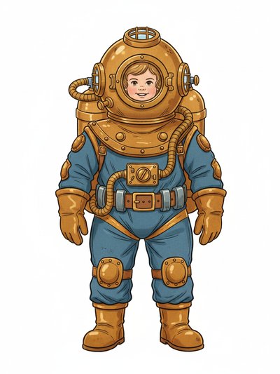 Julia's Underwater Adventure 🌊 - Vintage Storybook