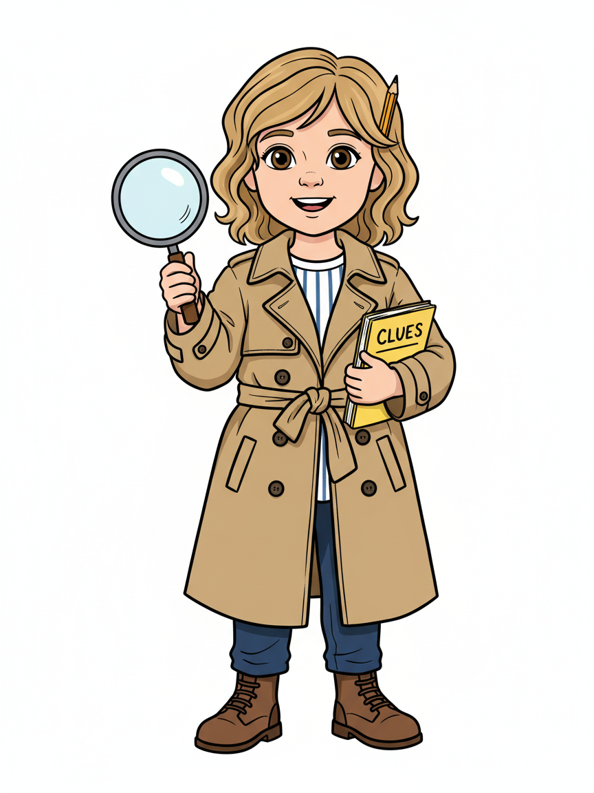 Detective Julia - Classic Coloring Book