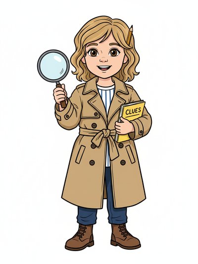 Julia's Detective Adventures 🕵️‍♀️ - Classic Coloring Book