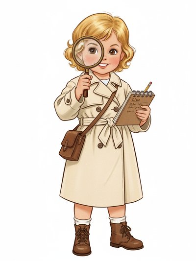 Julia's Detective Adventures 🕵️‍♀️ - Vintage Storybook