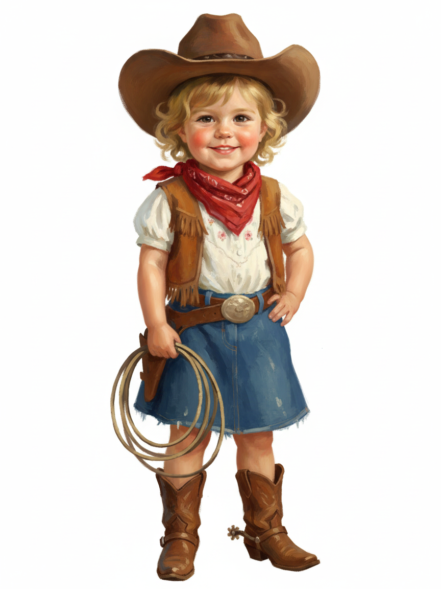 Cowgirl Julia - Impressionist Painting