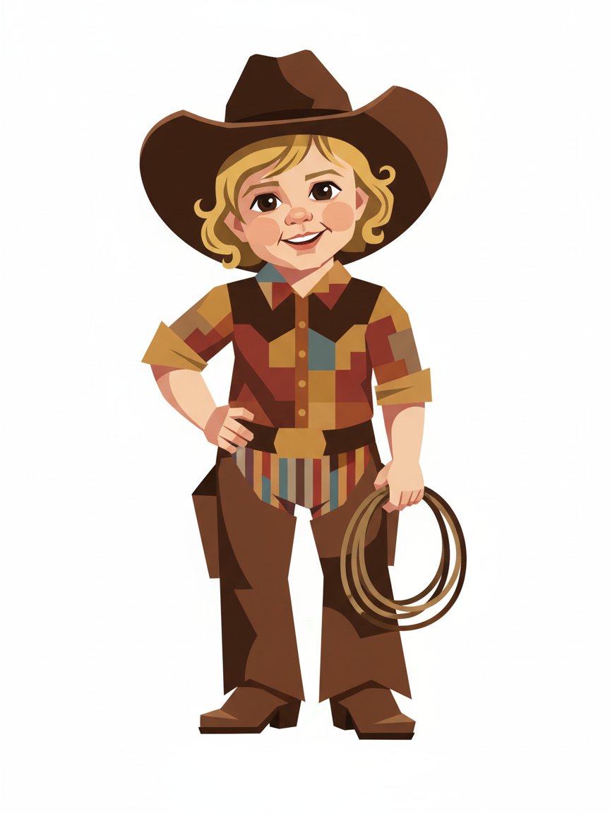 Cowgirl Julia - Cubist Painting