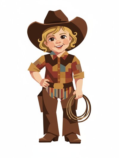 Julia's Wild West Adventure 🤠 - Cubist Painting