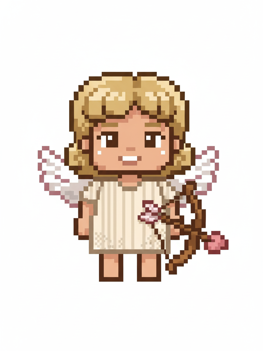 Julia the Cherubic Cupid - Pixel Art