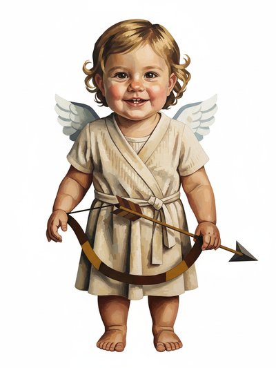 Our Little Cupid Julia 🎯 - Cubist Painting