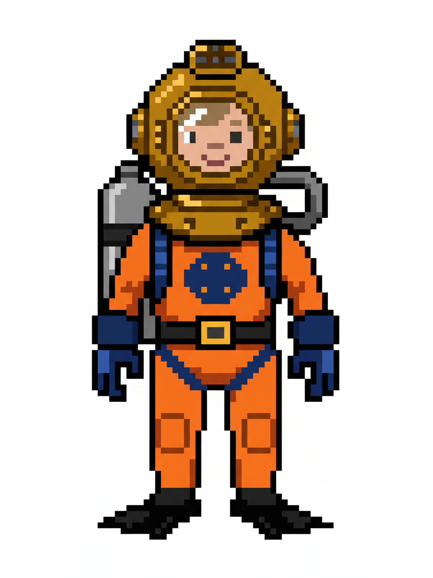 Julia the Diver - Pixel Art