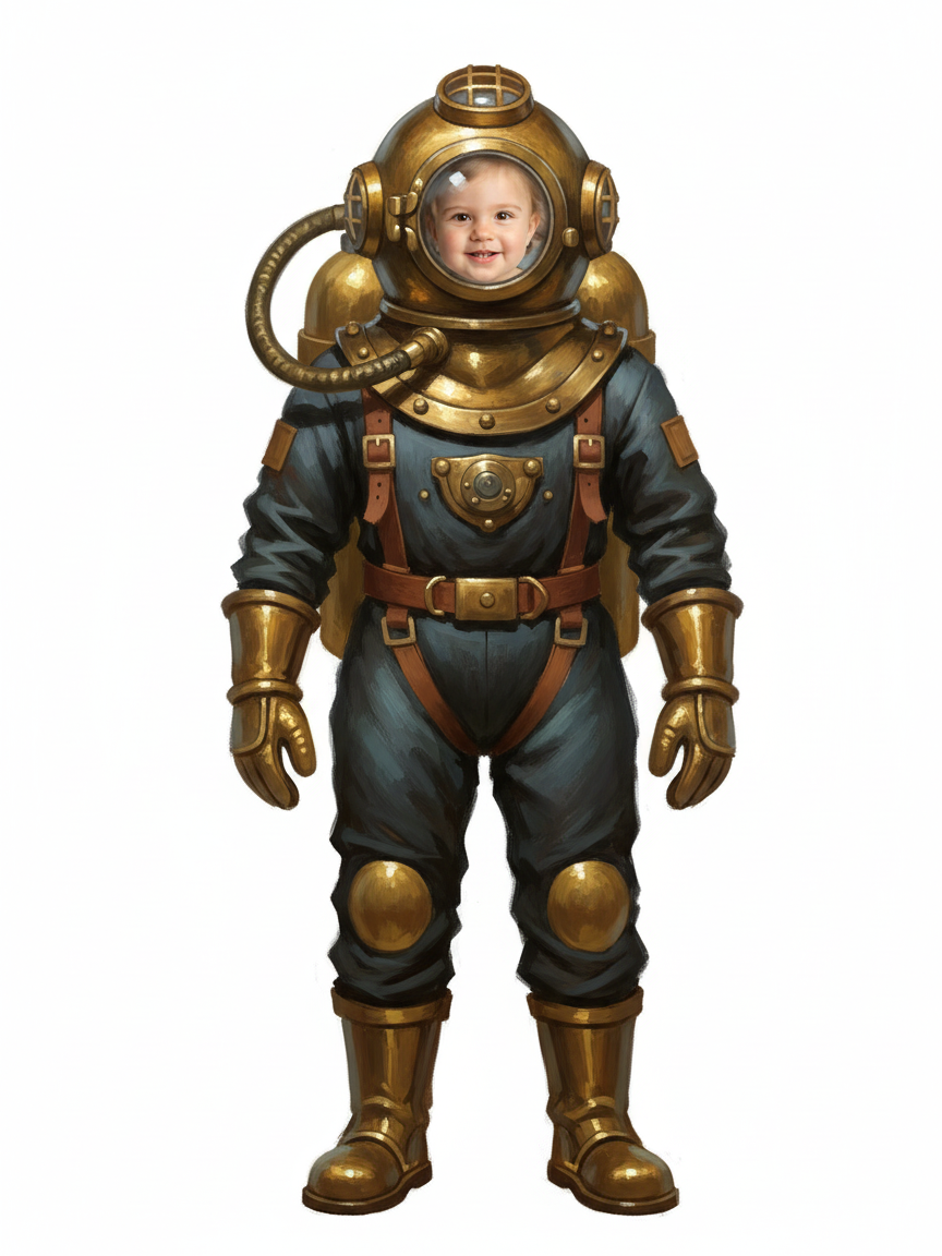 Julia the Diver - Impressionist Painting