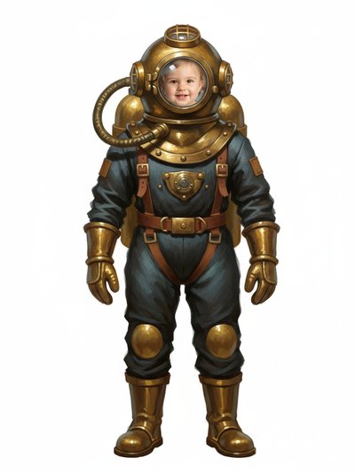 Julia's Underwater Adventure 🌊 - Impressionist Painting