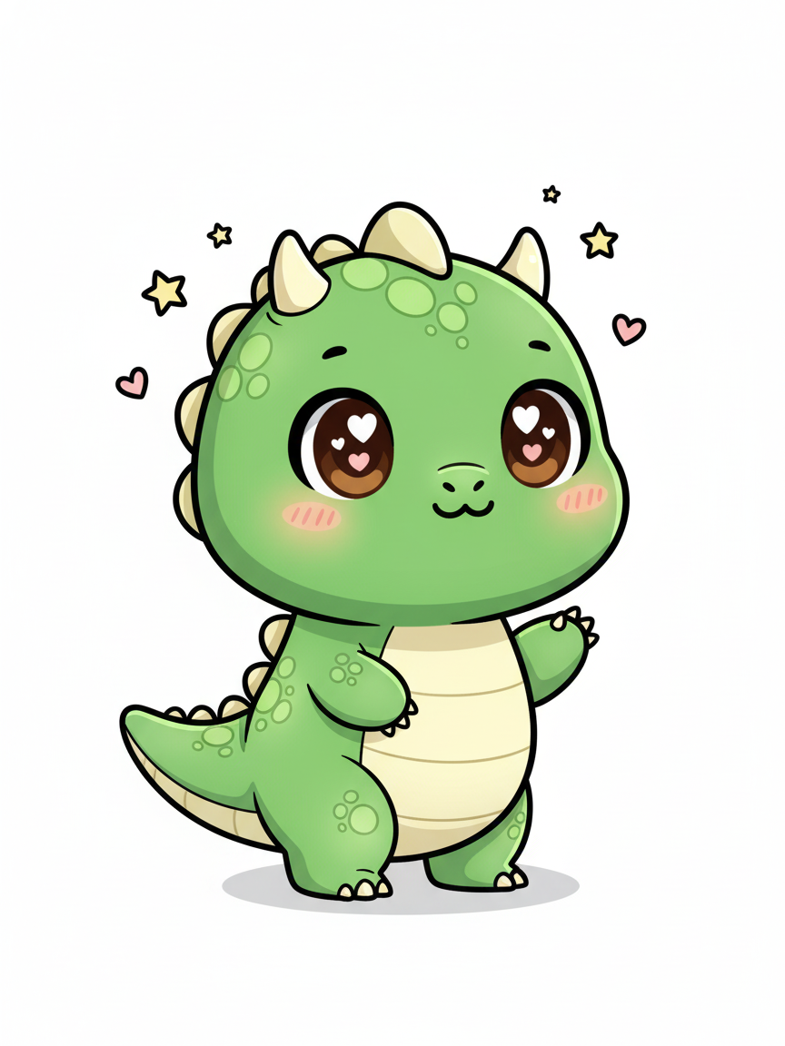 Julia the Dino - Kawaii Cute
