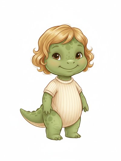 Our Little Dinosaur Julia 🦕 - Vintage Storybook