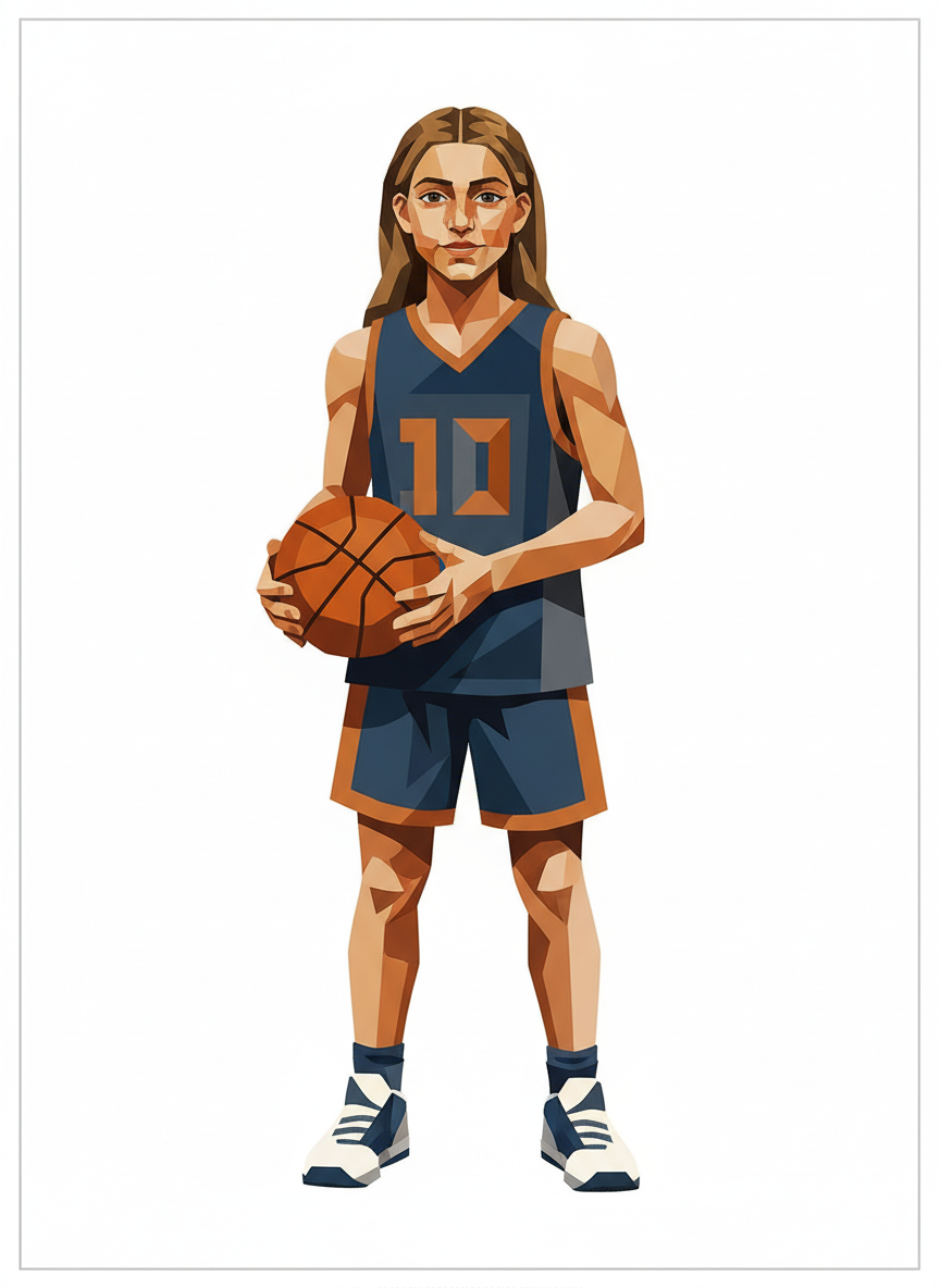 Mary the Baller - Cubist Painting