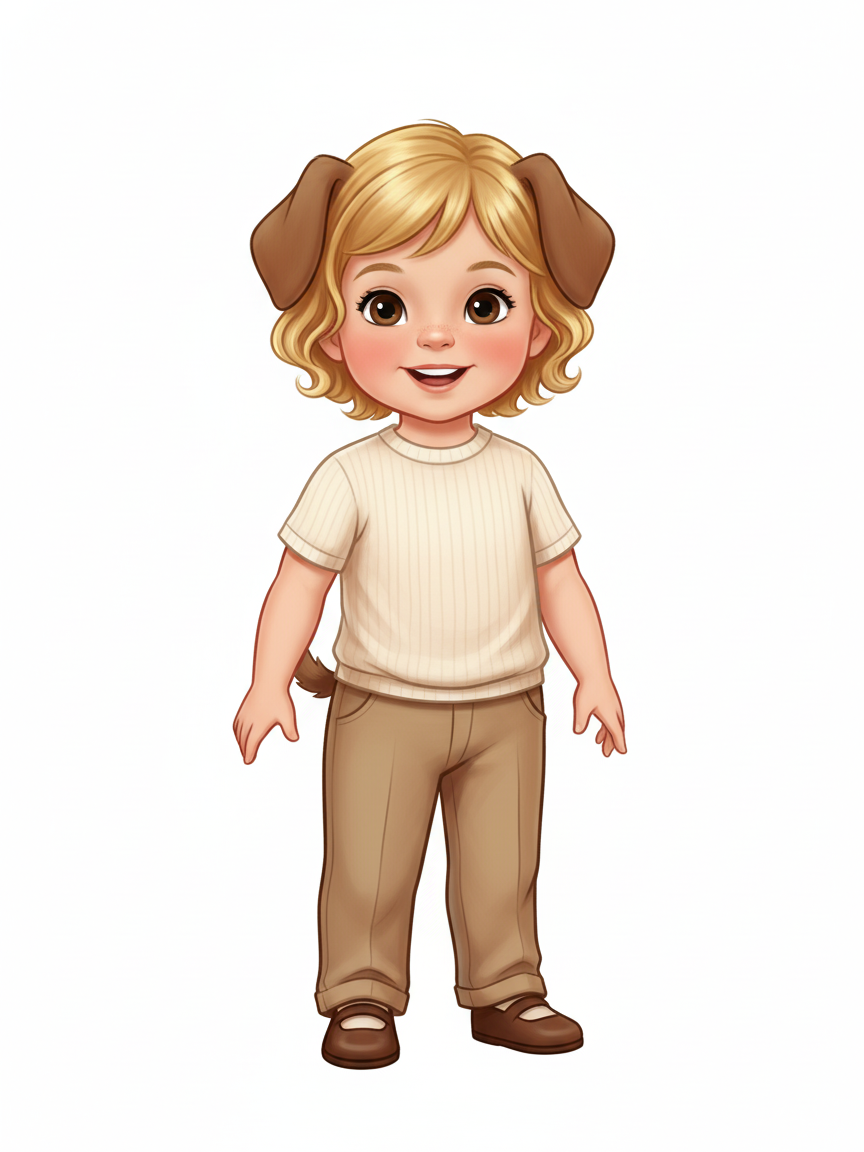 Puppy Julia - Vintage Storybook