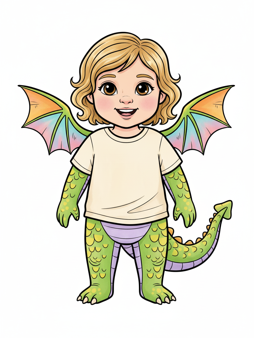 Julia the Gentle Dragon - Classic Coloring Book