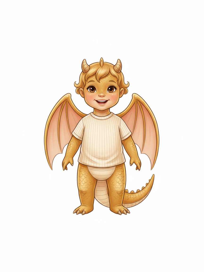 Julia the Gentle Dragon - Vintage Storybook