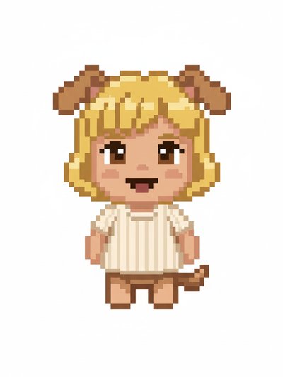 Julia's Puppy Dreams 🐶 - Pixel Art