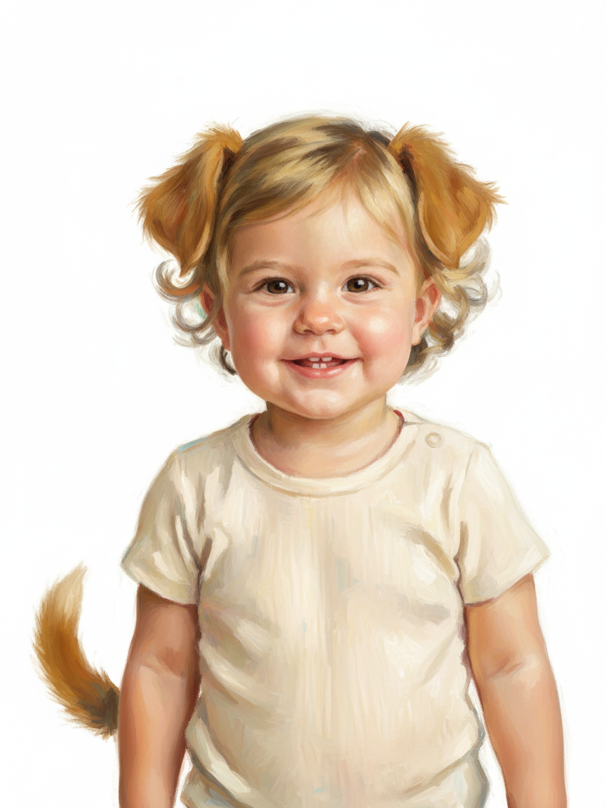 Puppy Julia - Impressionist Painting