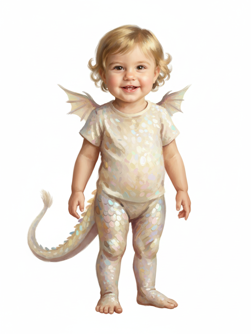 Julia the Gentle Dragon - Impressionist Painting