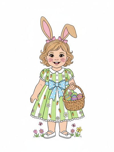Julia's Easter Bunny Adventure 🐰 - Classic Coloring Book