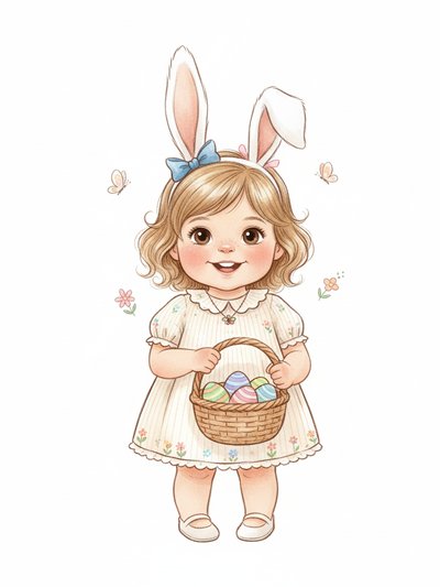 Julia's Easter Bunny Adventure 🐰 - Gentle Pencil