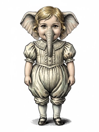 Our Little Elephant Adventure 🐘 - Victorian Illustration